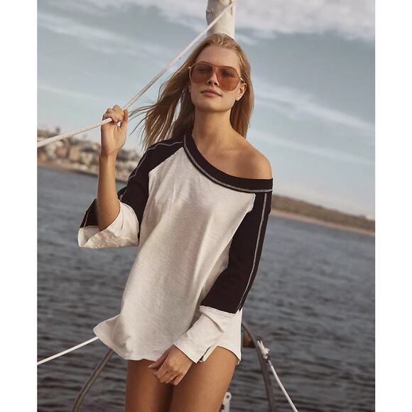 NWOT Free People We the Free Starry Haze Tee in Black White | S - Picture 1 of 6